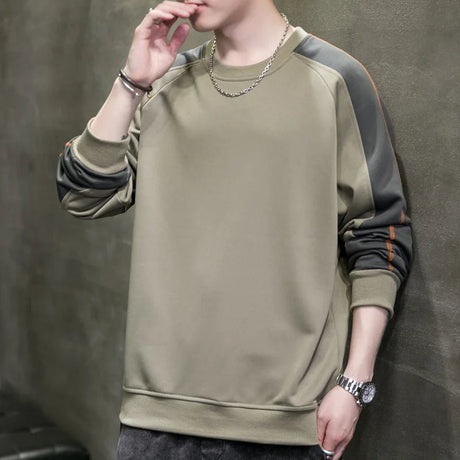 Sweater Mens Autumn and Winter 2023 New Fashion Casual Round Neck Top Trendy Pullover Loose Long Sleeve Sweatshirt Men Outear