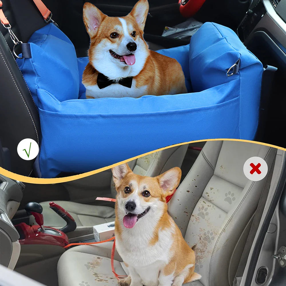 Dog Car Seat for Small Dogs Fully Detachable and Washable Pet Dog Car seats Soft Dog Booster Sofa Travel Carrier Bed