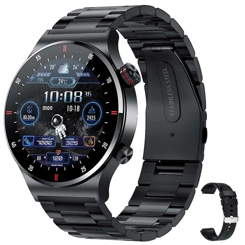 GPS NFC ECG+PPG Smart Watch Men Bluetooth Call Health Sleep Monitoring Multiple Sports Mode Waterproof Smartwatch Men 2024 NEW