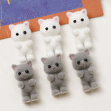 Min order 30pcs/lot flocking animals cartoon cats shape resin dolls beads diy jewelry earring/garment pendant accessory