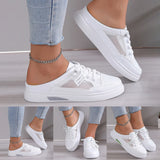 One Legged Small White Shoes For Women With Thick Soles Mesh Surface For Breathability Business Casual Shoes For Women Heel