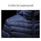 Men's hooded jacket, down cotton jacket, men's all season ultra light packaging, waterproof, windproof, breathable jacket, men's