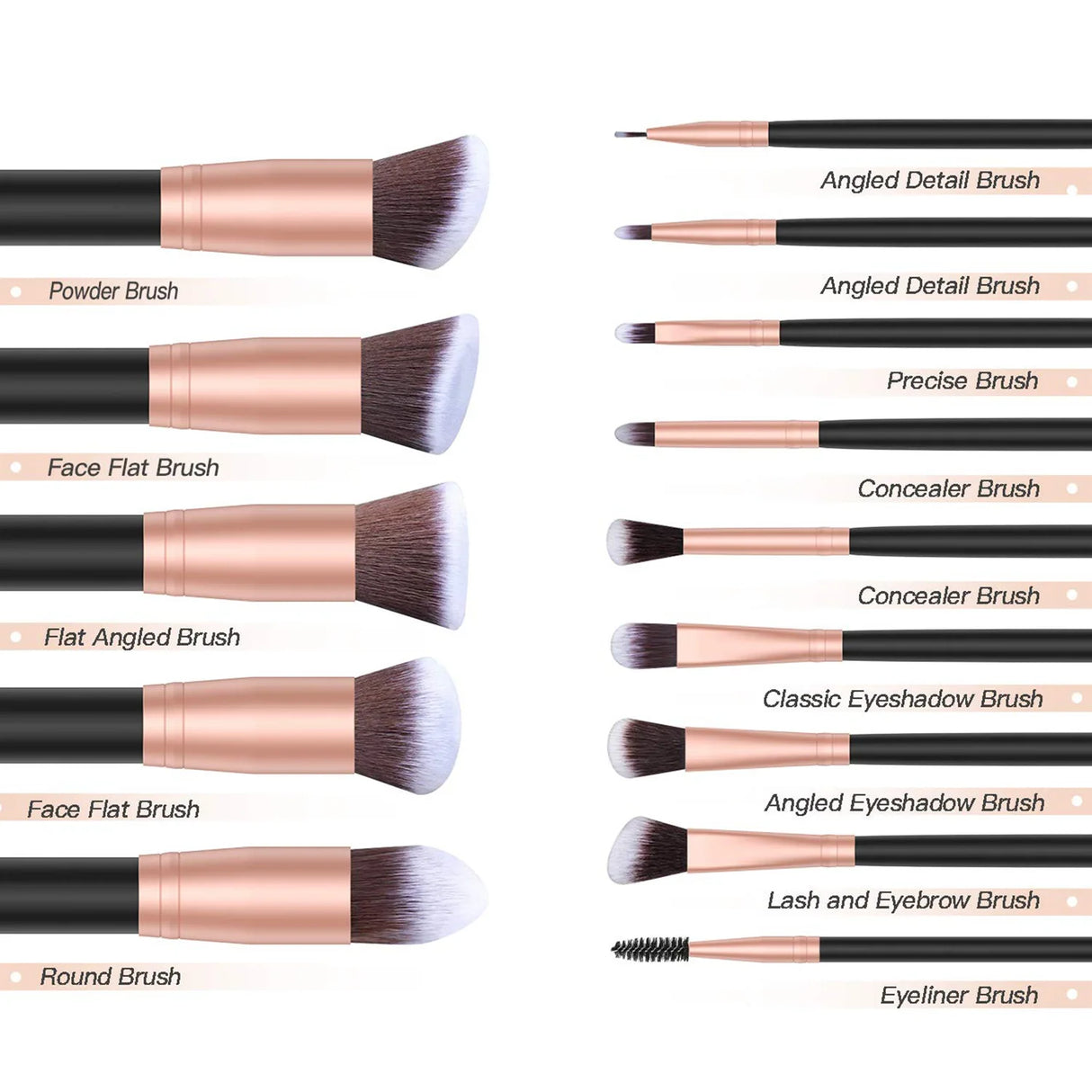 14 PCS Makeup Brushes Set Eye Shadow Foundation Women Cosmetic Brush Eyeshadow Blush Beauty Soft Make Up Blending Tools Bag