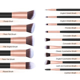 14 PCS Makeup Brushes Set Eye Shadow Foundation Women Cosmetic Brush Eyeshadow Blush Beauty Soft Make Up Blending Tools Bag