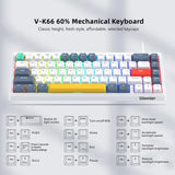 womier Hot Swappable Mechanical Keyboard Gasket Mounted Gamer Keyboard LED Backlit Wired Gaming Keyboard with Arrow Keys for PC