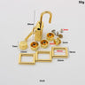 New Rectangle Eyelets Hanger Metal Lock for Bag Hardware Wholesale Fashion a Set of Locks Fitting Woman Handbag Bag Accessories