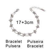 Heart Pendant Stainless Steel Bracelet Women Fashion 316L Bracelets With Beads Exquisite Natural Stone Chain Bracelets For Women