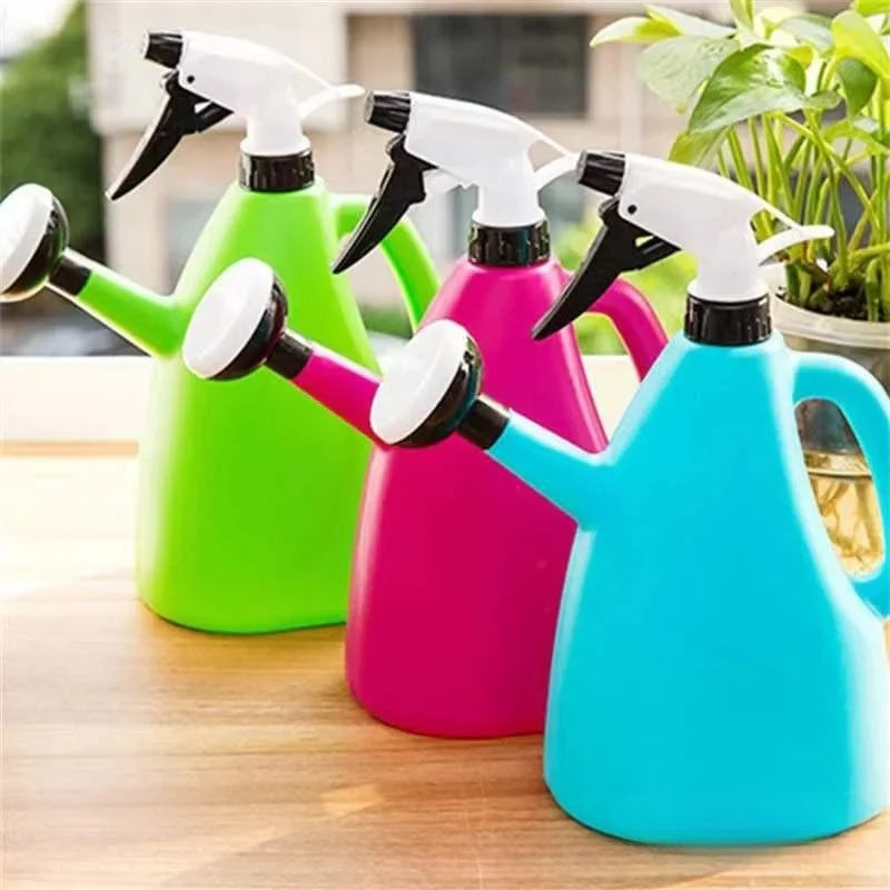 Plastic Watering Can Indoor Garden Plants Pressure 2 In 1 Spray Water Kettle Adjustable Sprayer 1L