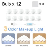 LED Detachable Bulbs Professional Makeup Mirror Lamp USB Power Cosmetic Mirror Light Hollywood Dressing Table Vanity Lights