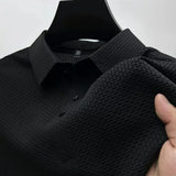 -VIP Link2 , Upto 5XL Summer New Men's Lop-up Hollow Short-sleeved Polo Shirt Ice Silk