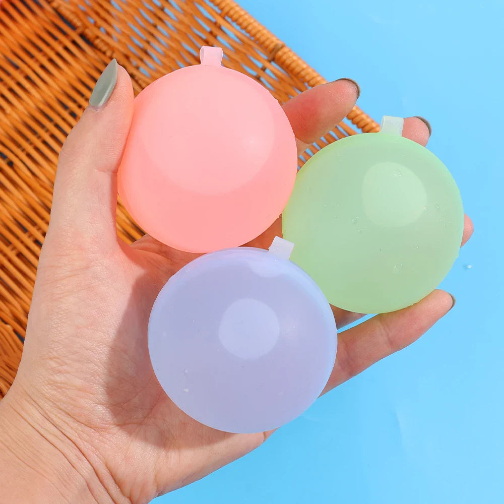 10 Pcs Reusable Water Balloons for Kids Adults Outdoor Activities, Kids Pool Beach Bath Toys Water Bomb for Summer Games