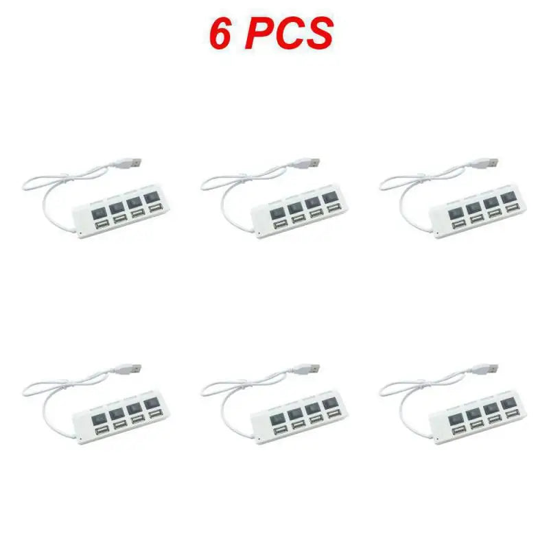 1~8PCS USB Hub USB 2.0 Hub Multi USB Splitter 3 Hab Use Power Adapter Multiple Expander 2.0 Hub With Switch For Laptop