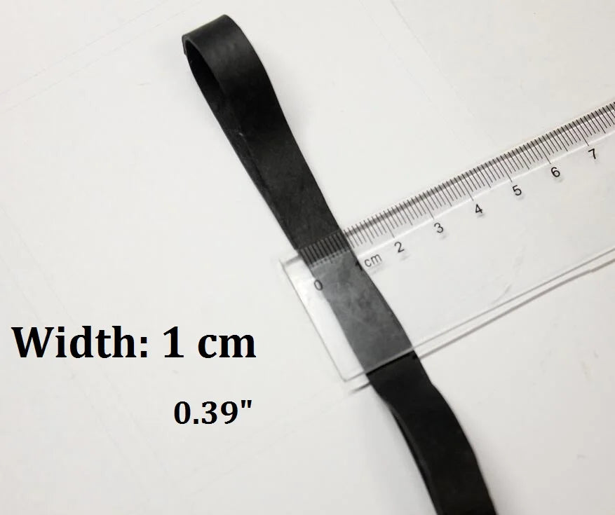 Flat Length 14cm Black Elastic Rubber Band Heavy Duty Strong Large Industrial Packing Tie