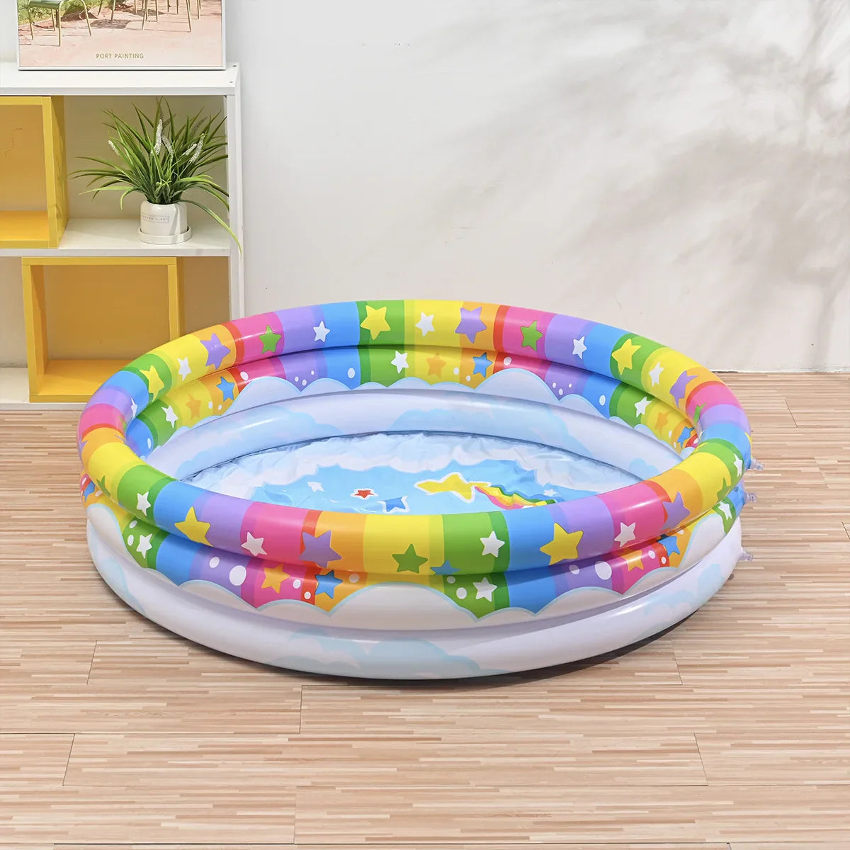 Rainbow Unicorn Baby Removable Swimming Pool Inflatable Pool forChildren Ring Swim Pool Game Water Pool for Summer Fun Ages 3+