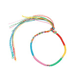 100Pcs/Set Bulk Wholesale Random Colorful Rope Rainbow Color Mix Braid Tassel Bracelet For Women Men Thread Knot Hand-woven Gift