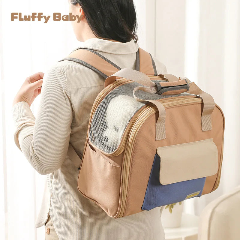 Pet Dog Cat Backpack Foldable Puppy Travel Handbags Multifunctional Tent Portable Dog Bag Puppy Carrier Pet Single Shoulder Bag