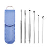 6PCS Stainless Steel Earpick Ear Cleaner Spoon Wax Removal Tool  Ear Spoon Care for Baby Adults Ear Care Set