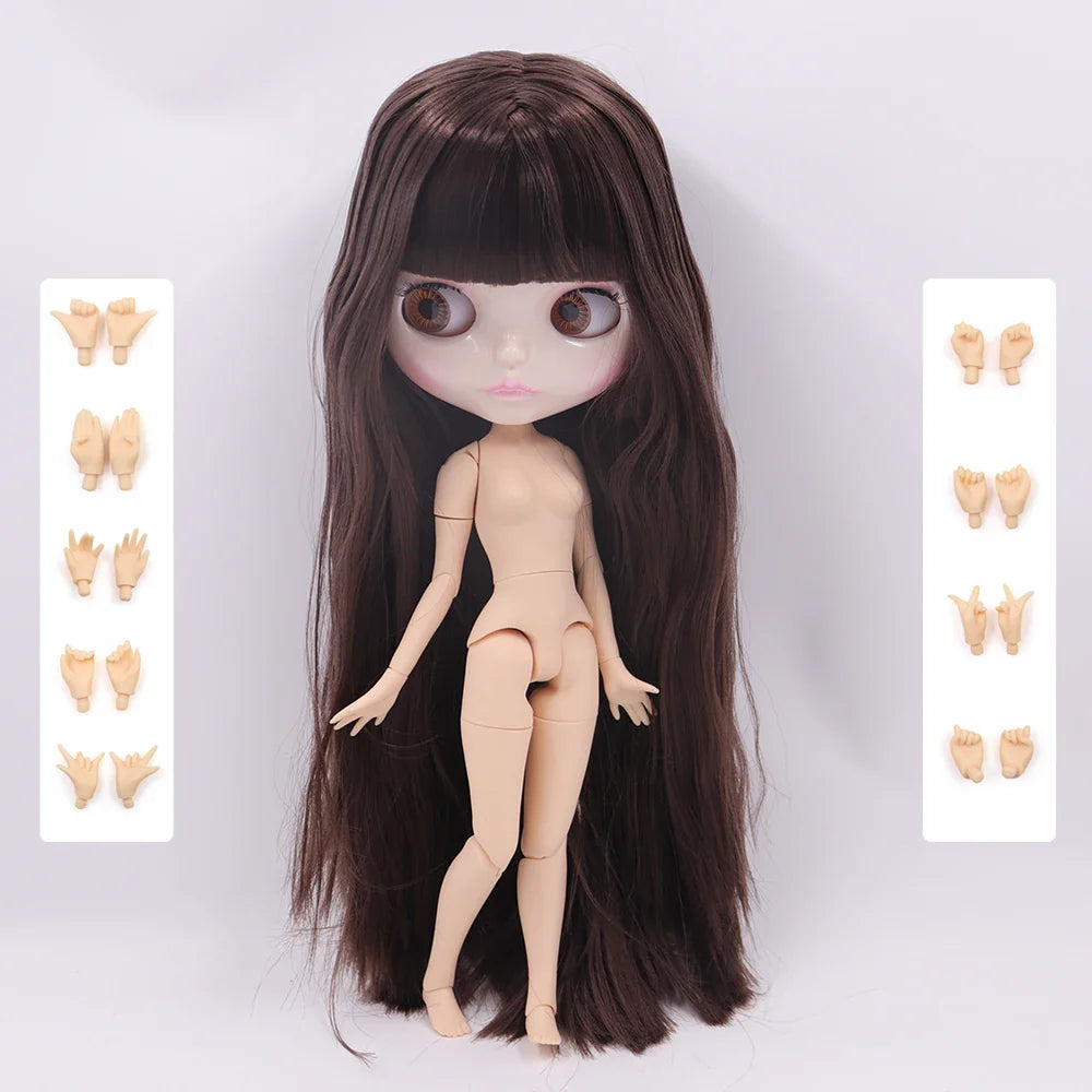 ICY DBS Blyth Doll 1/6 Joint Body 30CM BJD toys Natural shiny face with extra hands AB DIY Fashion Dolls girl gift