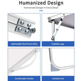 Folding Laptop Desk, Portable Foldable Camping Table, Mini Picnic Table with Storage Space, Lap Desk Reading Holder for Anywhere