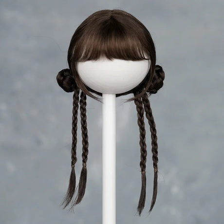 30cm Doll Wig Bangs Ponytail Curly Soft Mohair Wig Suitable for1/6BJD Doll Wig Toy Accessories 6-7 Inches Hair