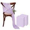 24 Pcs 17x275cm Chiffon Chair Sashes 12 Set Sage green Chair Sash Wedding Chair Covers Ribbon Wedding Party Aisle Chair Decor