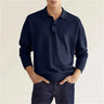 2023 burst spring autumn long sleeve V-neck button men's casual shirt polo shirt