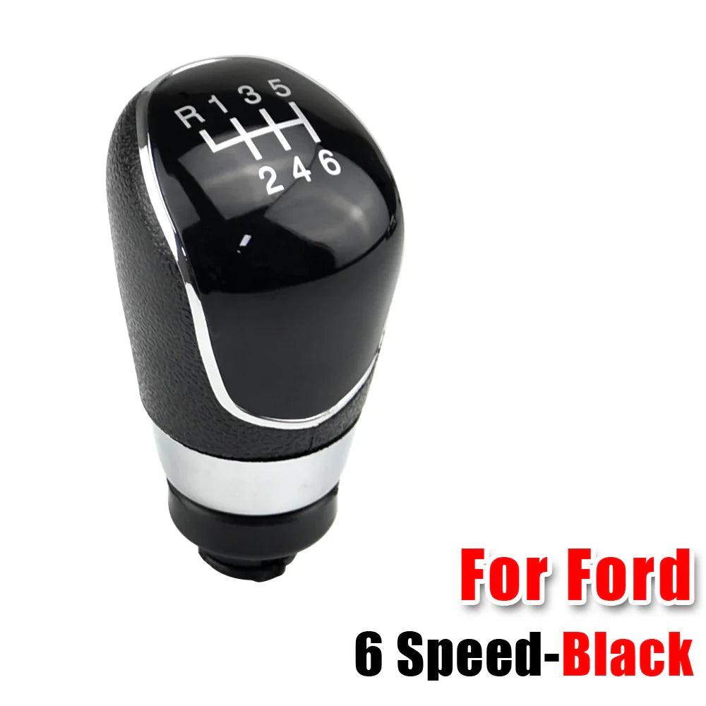 5 6 Speed MT Gear Shift Knob Shifter Lever Gaiter Boot Cover For Ford Focus 2 Mondeo MK2 2004-2011