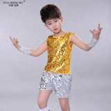 Children's Jazz Dance Suits Children's Day Sequined Costumes Street Dance Suits Boys and Girls Dance Performances Costumes