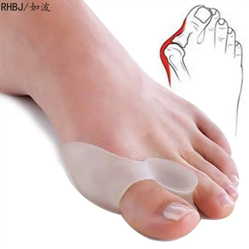 2Pcs Silicone Gel Thumb Corrector Bunion Foot Toe Hallux Valgus Protector Separator Finger Straightener Adjuster Foot Care Tool