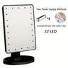 1pc-LED desktop night light makeup mirror desktop 360 degree rotating storage touch sensitive makeup mirror