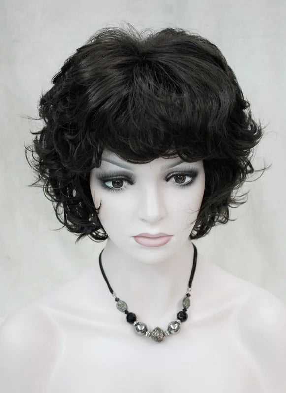 Women Fashion Short Wigs Blonde Brown Black Wig Bob Curly Wigs Real Natural Hair