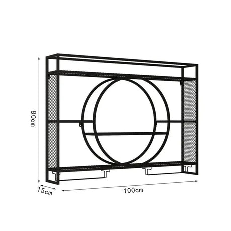 Luxury Metal Bar Cabinet Wine Spice Rack Open Hanging Mobile Bottle Alcohol Floating Display Bar Para Hogar Bar Accessories