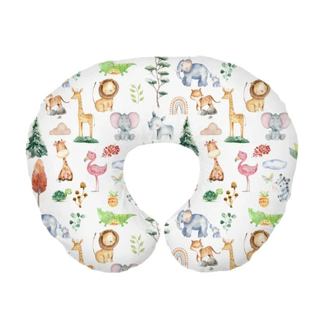 Soft and Breathable Ushaped Nursing Pillow Cover Cartoon Print Pillow Case Breastfeeding Pillow Slipcover Protectors A2UB