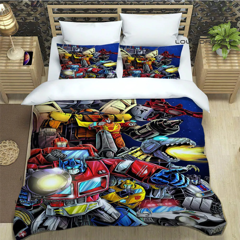 T-Transformers Cartoon Bedding Sets exquisite bed supplies set duvet cover bed comforter set bedding set luxury birthday gift