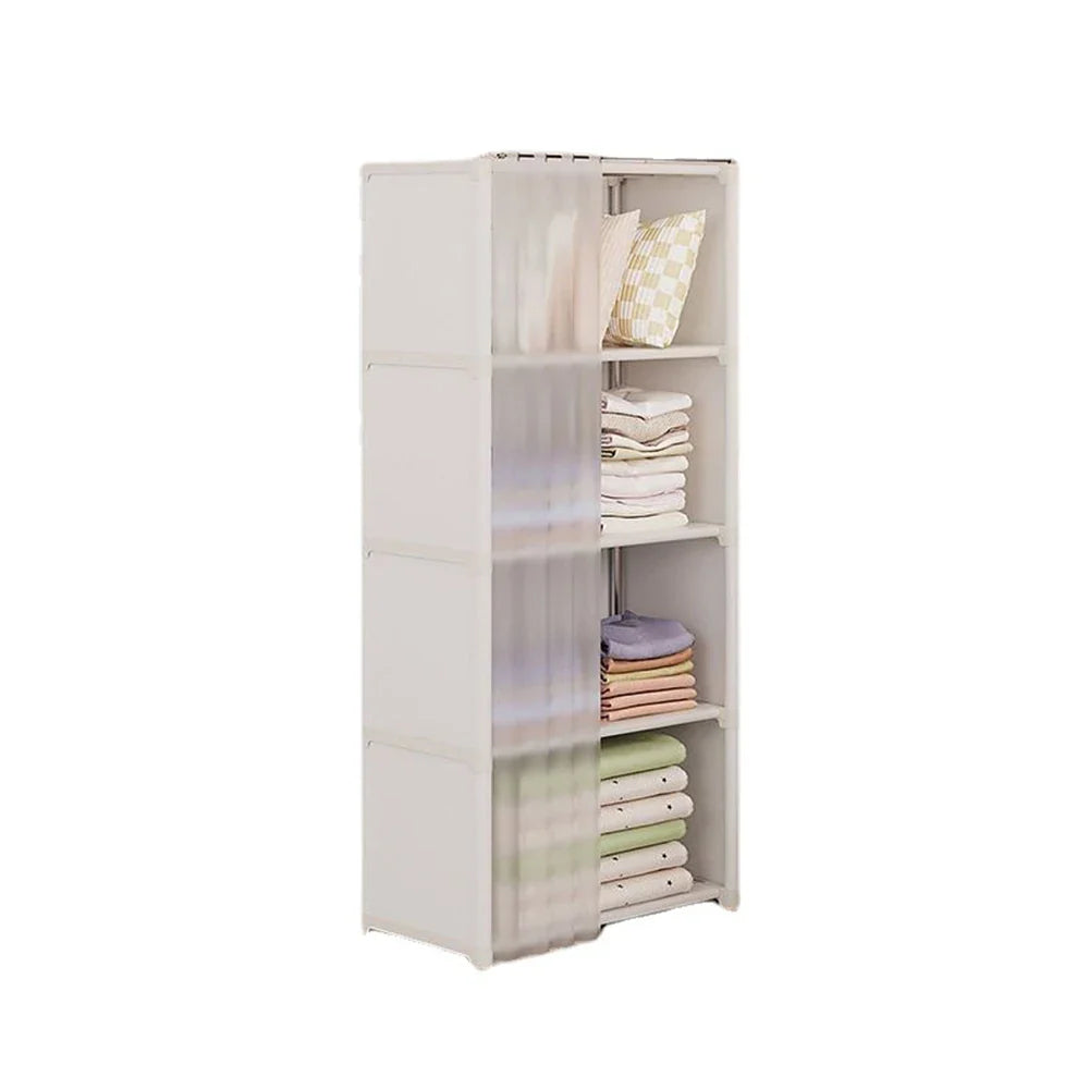 New Bedroom Clothes Storage Wardrobe Folding Portable Organizer Cabinet Dustproof Cloth Simple Multipurpose Assembly Closet