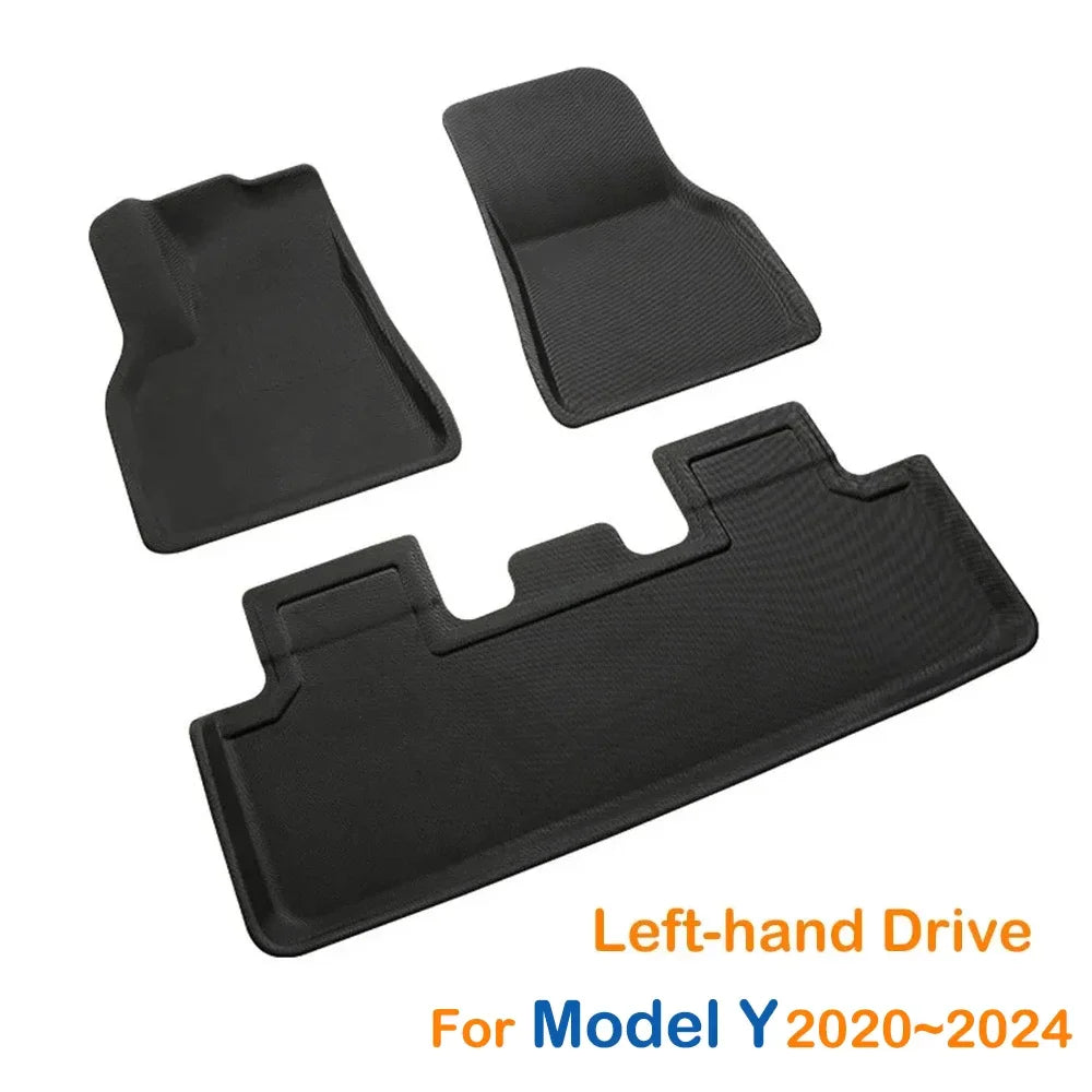 2024 3D Left Right Hand Driving All-Weather Floor Mats Trunk Mat Car Floor Liners For Tesla Model 3 Model Y 2019 - 2023