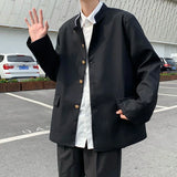 Japanese College Uniform Jacket Stand-up Collar Suit Jacket Top Men's Spring Summer College Wind Trend Men Coat School Uniform