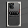 Audi-Logo-R8 Armor Matte Phone Case For iPhone 15 14 13 12 Mini 11 Pro XR X XS MAX ８７６6S Plus Funda Bumper Shockproof Cover