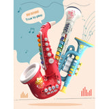 1Pcs Baby Music Toys Early Education Toy Colorful Infant Trumpet Music Instruments Toys Kids Saxophone Toddler Beginners Gifts