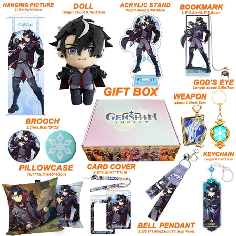 Genshin Impact Xianyun Navia Fontaine Furina Neuvillette Wriothesley Focalors Baizhu Kaveh Gift Box Include Keychain Doll Pillow