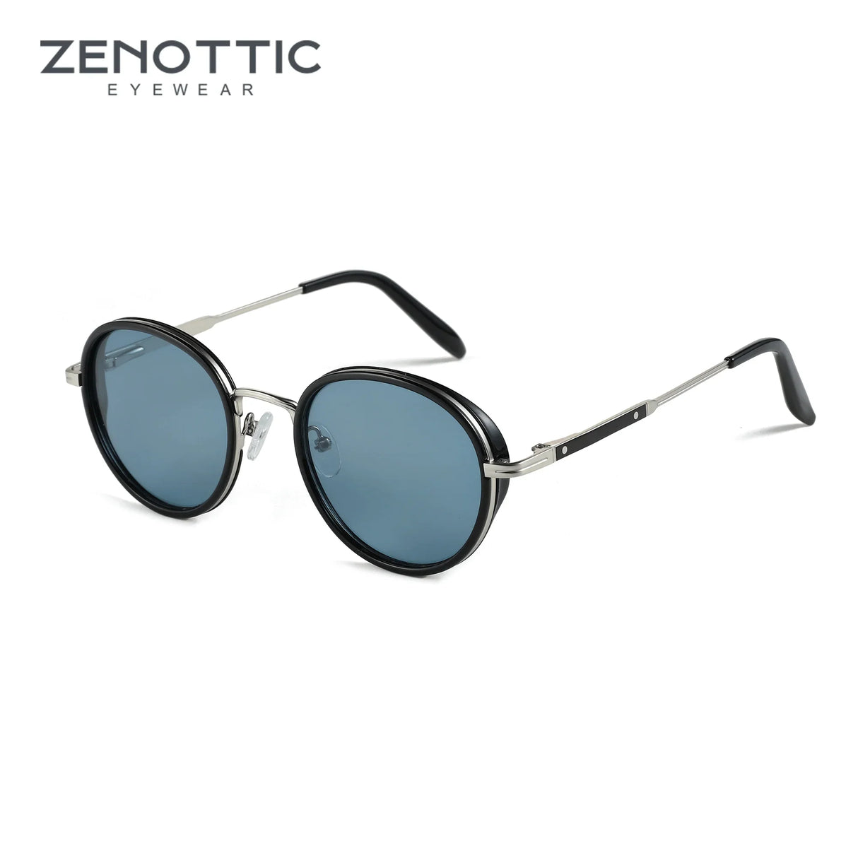 ZENOTTIC 2023 2024 Steampunk Sunglasses Rrtro Round Polarized Sun Glasses for Women Men Vintage UV400 Shades 430002