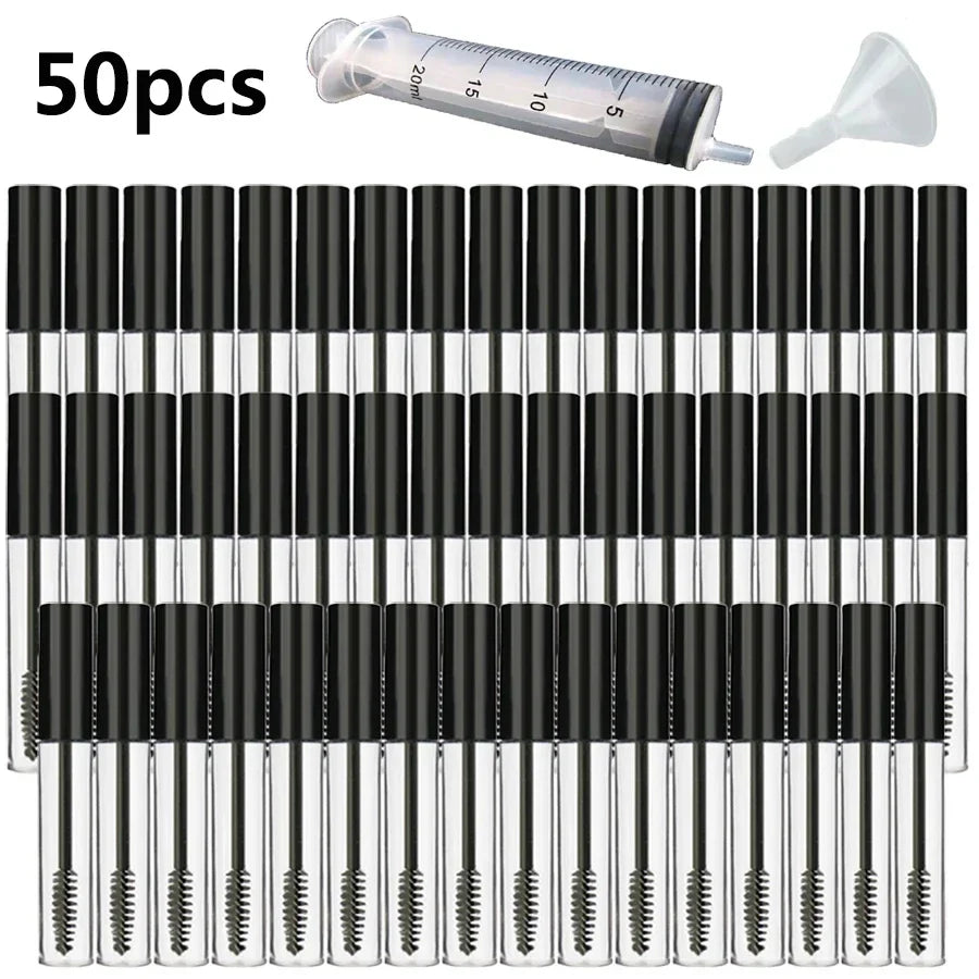 50pcs 10ml Mascara Empty Tube and Cosmetic Container Empty Eyelash Tubes Wand Empty Mascara Travel Accessory sub-packed bottle