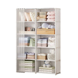 Multipurpose Dustproof Wardrobe for Household, Simple Assembly Storage Rack, Multi-Layer Cabinet for Rental Room