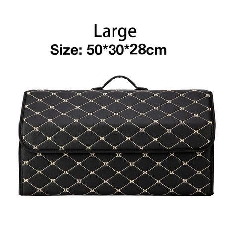 Car Storage Boxes Folding Auto Organizer Box PU Leather Waterproof Trunk Bag Large Capacity Multi-color SUV Cars Stowing Tidying