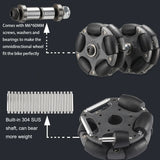 2PCS 58mm Nylon Omni Wheel with M6*60MM Screw for Brompton's Rear Fork Seat Roller Rack Easy Wheels Upgrade Accessories Parts