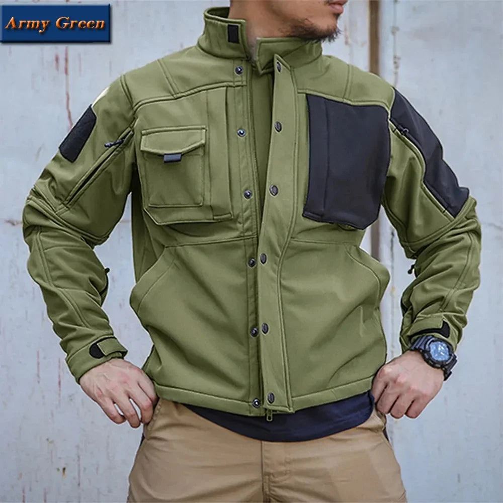 Men's Tactical Sets Windproof Waterproof Winter Shark Skin Military Suit Soft Shell Jackets Warm Fleece Cargo Pants Army Uniform