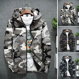 Winter Men Coat Camouflage Zipper Long Sleeves Jackets Soft Cold-proof Hooded Male Spring Jackets Thick Keep Warm Outerwear