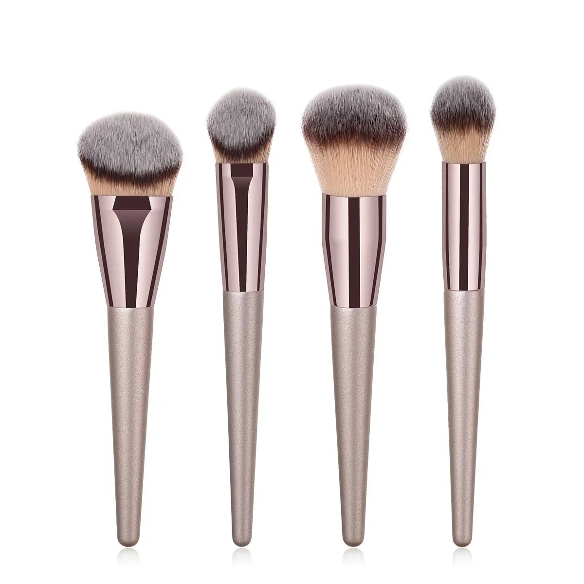 4/10Pcs Champagne Makeup Brushes Set For Cosmetic Foundation Powder Blush Eyeshadow Kabuki Blending Make Up Brush Beauty Tool