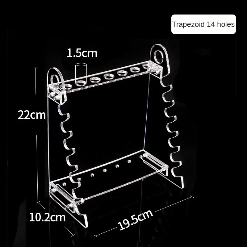 14 Holes 28 Holes Plexiglas Rack Pipette Rotatable Straw Holder Circular and Trapezoid Laboratory Pipettor Holder