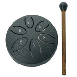 3 In 6 Notes Percussion Steel Drum Kit Steel Tongue Drum with Mallet Handpan Drum Tongue Drum for Concert Mind Healing Yoga